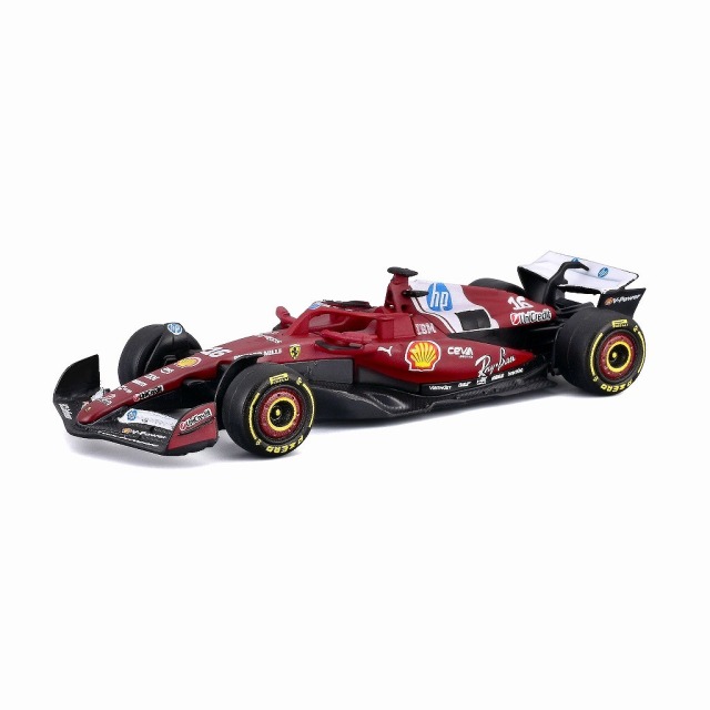BURAGO 1/64 フェラーリ SF-25 2025 オーストラリアGP No,16 C.ルクレール クリアケース/ドライバー無