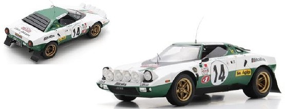<予約 2026/9月発売予定> Spark 1/18 Lancia Stratos No.14 Winner Monte Carlo Rally 1975 S. Munari - M. Mannucci