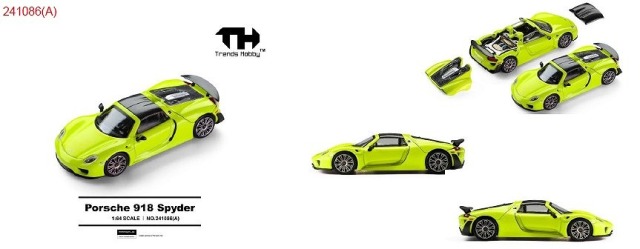 TrendsHobby 1/64 Porsche 918 Spyder アシッドグリーン
