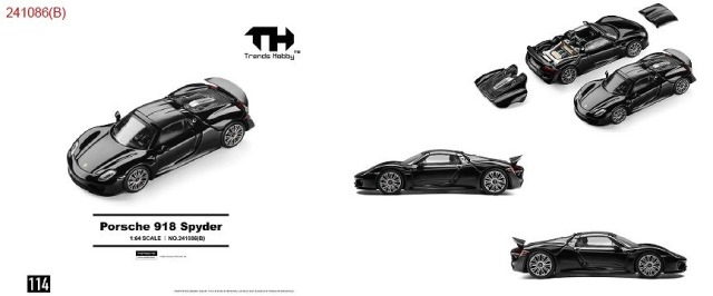 Trends Hobby 1/64 Porsche 918 Spyder ブラック