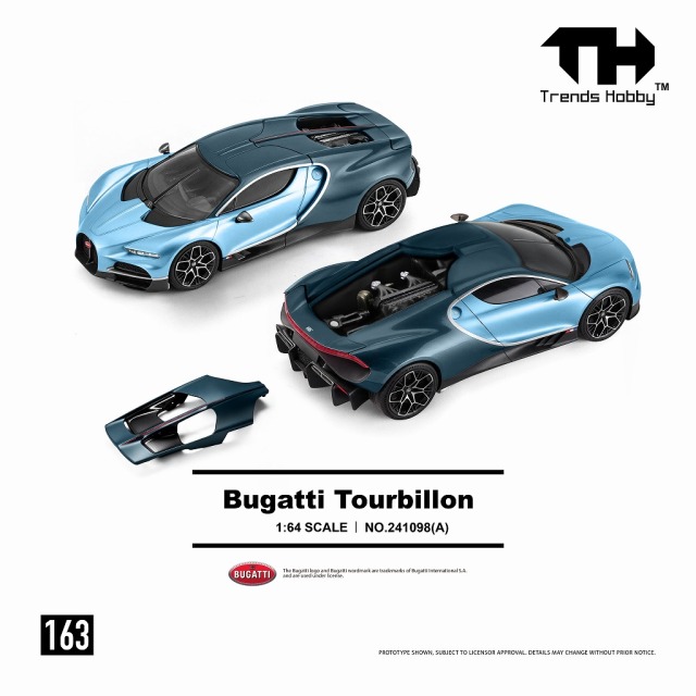 <予約 2026/12月発売予定> Trends Hobby 1/64 Bugatti Tourbillon アトランティックブルー