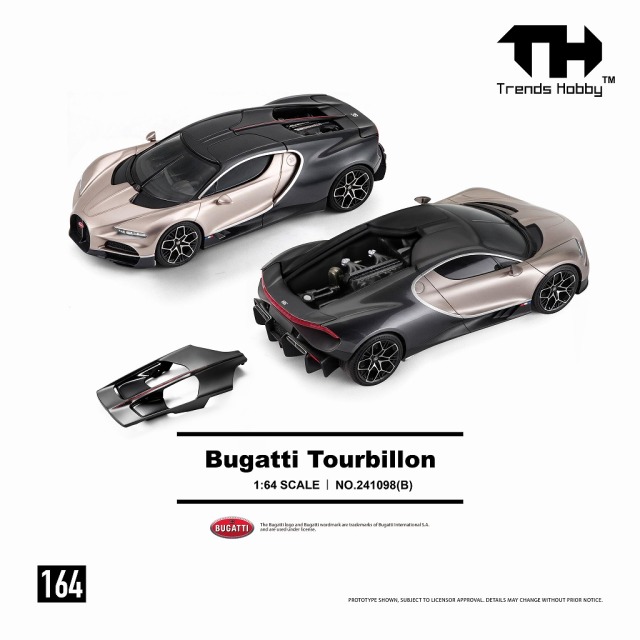 <予約 2026/12月発売予定> Trends Hobby 1/64 Bugatti Tourbillon ドレ(ゴールド)