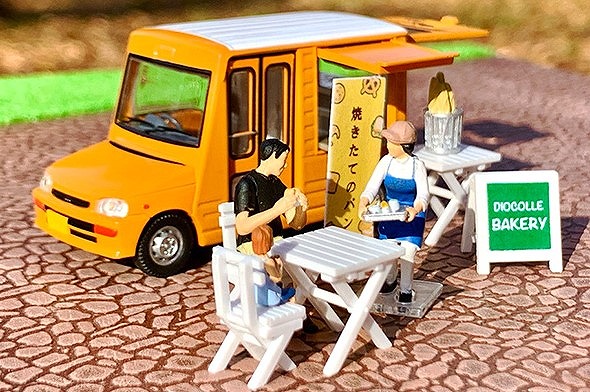 TOMYTEC 1/64 ジオコレ64 ＃カースナップ18a パン屋 ダイハツ