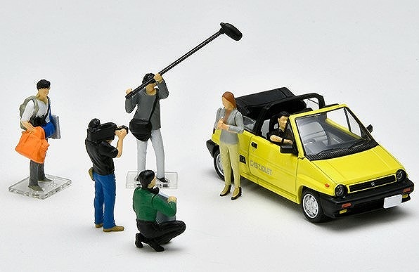 TOMYTEC 1/64 ジオコレ64 ＃カースナップ11b テレビクルー2 ホンダ シティ カブリオレ