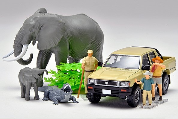 海洋堂×トミカリミテッド ヴィンテージ 1/64 ＃カースナップ29a サファリ2（トヨタ ハイラックス4WDピックアップ）