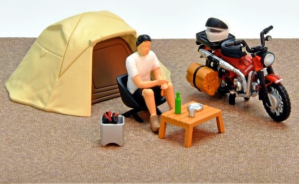TOMYTEC 1/64 ジオコレ64 ＃カースナップ30a ソロキャンプ（ホンダ CT125・ハンターカブ付属）