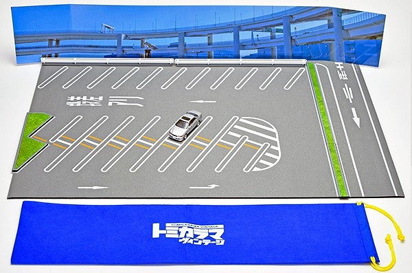 TOMYTEC 1/64 トミカラマ ヴィンテージ13a 大黒パーキングエリア マットB（トヨタ チェイサー2.5 ツアラーV 98年式付属）