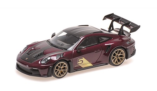 MINICHAMPS 1/43 ポルシェ 911 (992) GT3RS 2023 パープル/ゴールドホイール