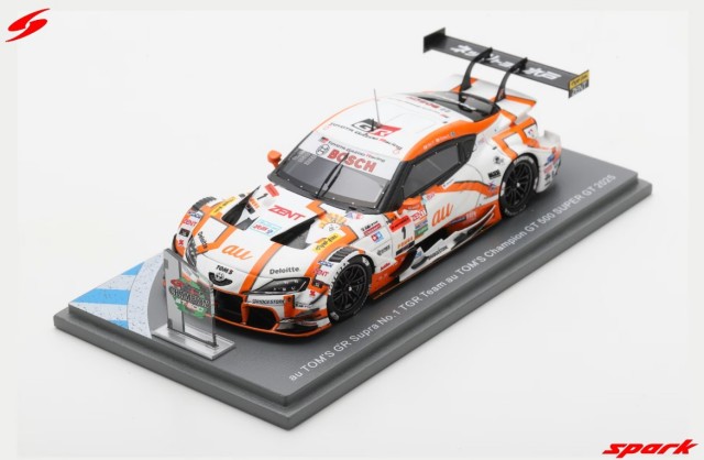 Spark 1/43 au TOM'S GR Supra TGR TEAM au TOM'S No.1 GT500 Class Champion SUPER GT 2025 S.Tsuboi - K.Yamashita