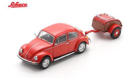 <予約 2026/11月発売予定> Schuco 1/43 1979 VW Beetle with westfalia trailer
