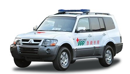 <予約 2026/1月発売予定> SAN STAR 1/18 三菱 パジェロ V73  北京赤十字救助サービスセンター