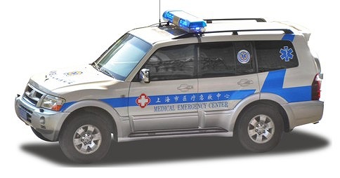 <予約 2026/1月発売予定> SAN STAR 1/18 三菱 パジェロ V73 上海医療救急センター 