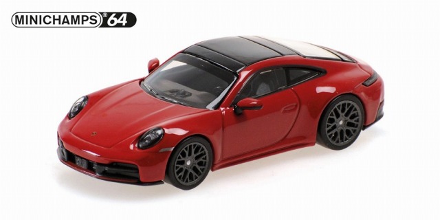 <予約 2026/1月頃発売予定> MINICHAMPS 1/64 ポルシェ 911 (992.2) カレラ 2025 カーマインレッド