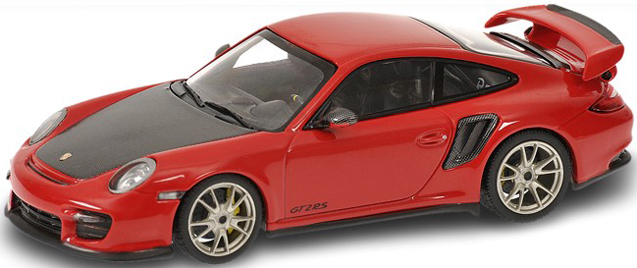 <予約 2026/8月発売予定> MINICHAMPS 1/64 ポルシェ 911 (997.2) GT2 RS 2010 レッド/ゴールドホイール