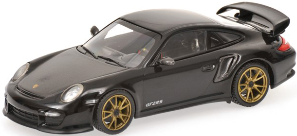<予約 2026/8月発売予定> MINICHAMPS 1/64 ポルシェ 911 (997.2) GT2 RS 2010 ブラック/ゴールドホイール