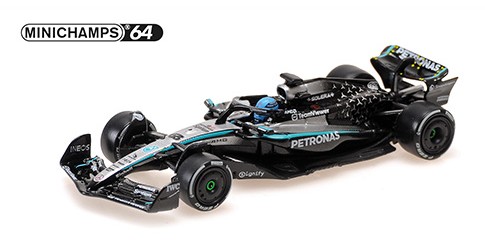 MINICHAMPS 1/64 メルセデス-AMG ペトロナス F1チーム W16 E パフォーマンス G ラッセル カナダGP 2025 ウィナー
