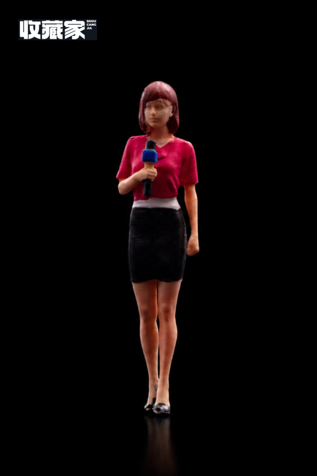 <予約 7月以降発売予定> 収蔵家 SHOUCANGJIA 1/64 フィギュア 女性レポーター (赤い服)