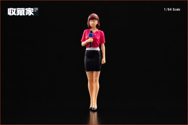 収蔵家 SHOUCANGJIA 1/64 フィギュア 女性レポーター (赤い服)