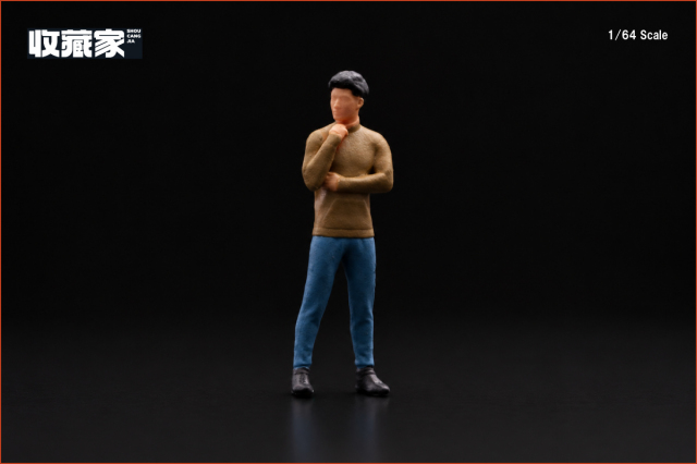 収蔵家 SHOUCANGJIA 1/64 フィギュア 思考する男性 (茶色い服)