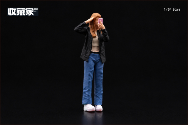<予約 2026/12月以降発売予定> 収蔵家 SHOUCANGJIA 1/64 フィギュア 自撮りをする少女 (黒い服)