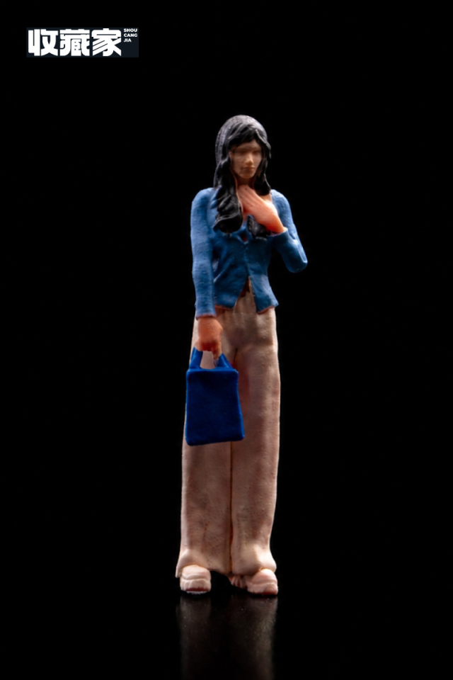 <予約 7月以降発売予定> 収蔵家 SHOUCANGJIA 1/64 フィギュア バッグを持つ女の子 (青い服)