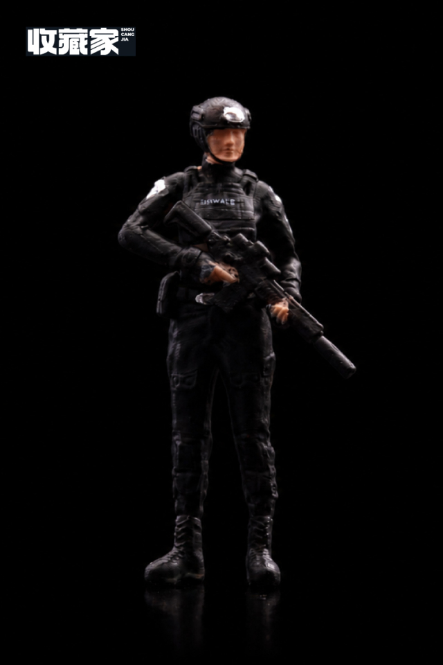 <予約 7月以降発売予定> 収蔵家 SHOUCANGJIA 1/64 フィギュア 特殊部隊 銃を持った女性警察官