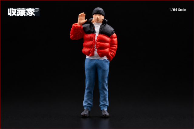 <予約 2026/12月以降発売予定> 収蔵家 SHOUCANGJIA 1/64 フィギュア ダウンジャケットを着た男性 (オレンジのダウン)