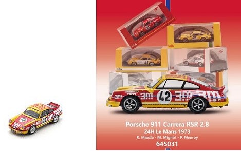 <予約 2026/9月発売予定> Spark 1/64 Porsche 911 Carrera RSR 2.8 No.42 24H Le Mans 1973 R. Mazzia - M. Mignot - P. Mauroy