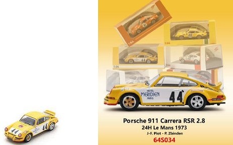 <予約 2026/9月発売予定> Spark 1/64 Porsche 911 Carrera RSR 2.8 No.44 24H Le Mans 1973 J-F. Piot - P. Zbinden