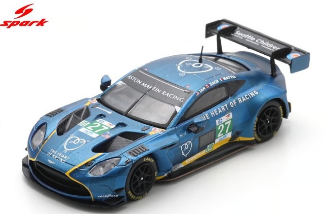Spark 1/64 Aston Martin Vantage AMR LMGT3 No.27 HEART OF RACING TEAM Le Mans 24H 2025 I.James-M.Drudi-Z.Robichon