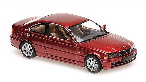 MINICHAMPS 1/43 BMW 3ER クーペ (E46) 1999 レッドメタリック　MAXICHAMPSシリーズ