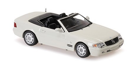 MINICHAMPS 1/43 メルセデス ベンツ SL-クラス (R129) 1999 ホワイト　MAXICHAMPSシリーズ