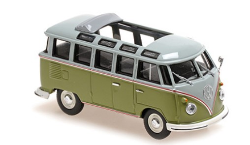MAXICHAMPS 1/43 VW サンバ バス 1961 グリーン/グレー