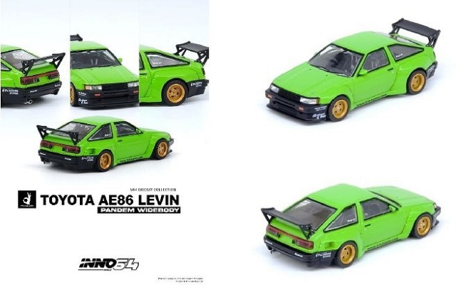 INNO 1/64 TOYOTA AE86 Levin "PANDEM ROCKET BUNNY" グリーン