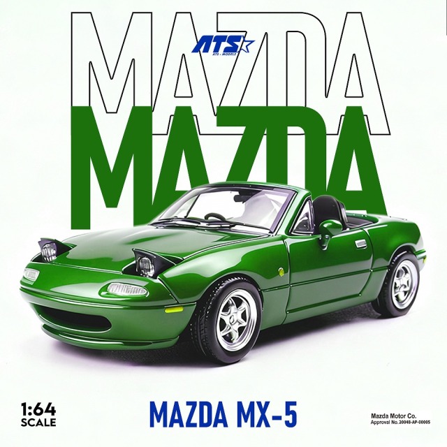 <予約 2026/5月発売予定> ATS Models 1/64 Mazda MX-5 グリーン