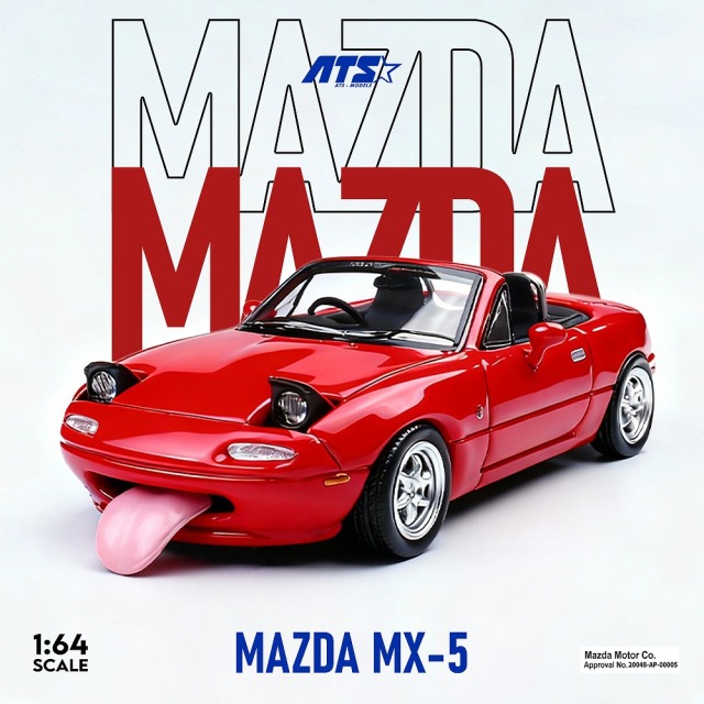 <予約 2026/5月発売予定> ATS Models 1/64 Mazda MX-5 レッド