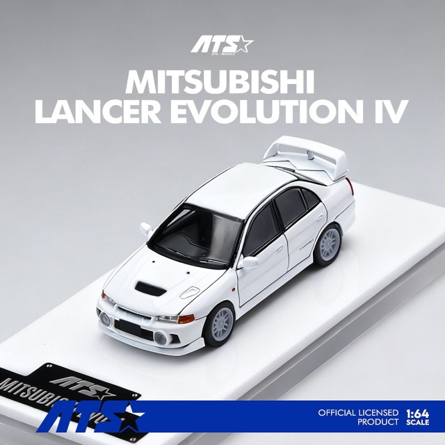 <予約 2026/5月発売予定> ATS Models 1/64 Mitsubishi ランサー EVO IV ホワイト