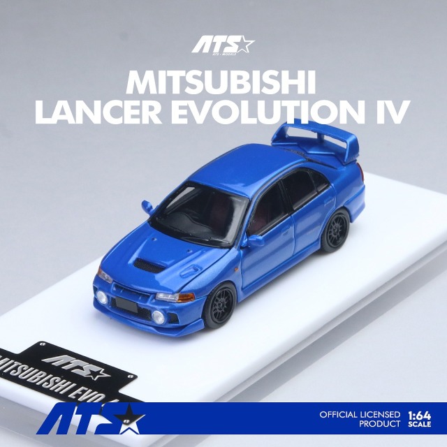 <予約 2026/5月発売予定> ATS Models 1/64 Mitsubishi ランサー EVO IV ブルー