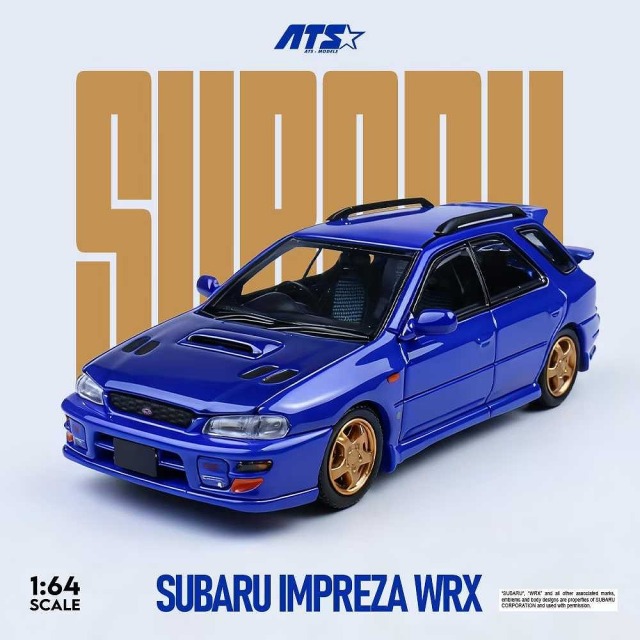 <予約 2026/6月発売予定> ATS Models 1/64 Subaru IMPREZA WRX ブルー