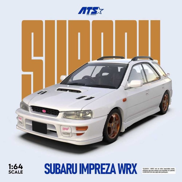 <予約 2026/6月発売予定> ATS Models 1/64 Subaru IMPREZA WRX ホワイト