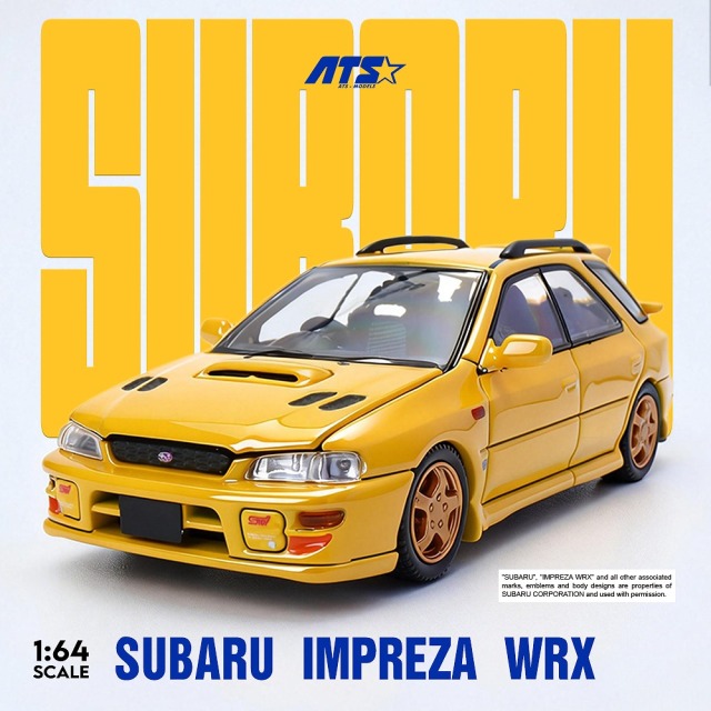 <予約 2026/6月発売予定> ATS Models 1/64 Subaru IMPREZA WRX イエロー