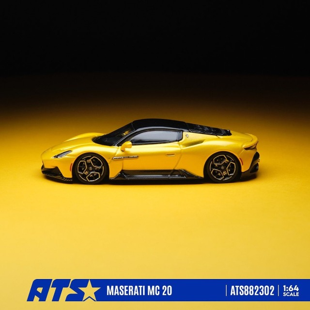 <予約 2027/1月発売予定> ATS-MODELS 1/64 MASERATI MC 20 イエロー