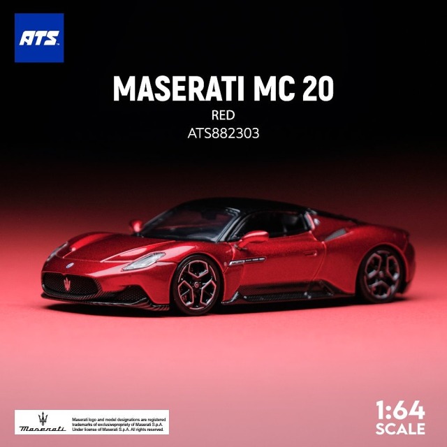 <予約 2027/1月発売予定> ATS-MODELS 1/64 MASERATI MC 20 レッド