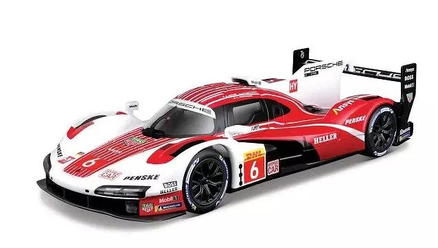 BURAGO 1/24 ポルシェ 963 2024 No,6 ホワイト/レッド ウィンドウボックス