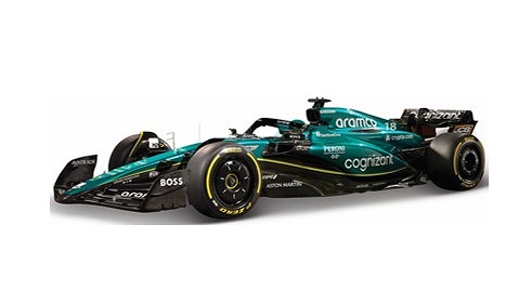 BURAGO 1/43 アストン マーティン アラムコ コグニザント F1 チーム AMR23 2023 No.18 L.ストロール ドライバー付