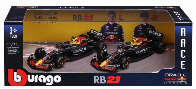 <予約 2026/10月下旬発売予定> BURAGO 1/43 オラクル レッドブル レーシング RB21 2025 No.1 M.フェルスタッペン / No.22 Y.角田 2台セット