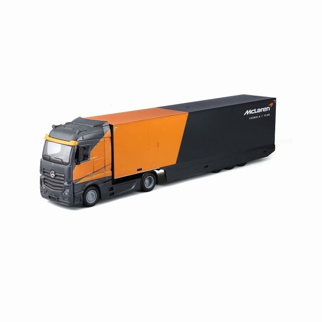 <予約 2025/12-2026/1月発売予定> BURAGO 1/43 メルセデス ベンツ アクトロス キャブ &トレーラー　マクラーレン MCL38 No,4 L.ノリス