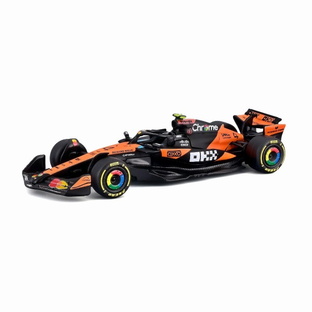 BURAGO 1/64 マクラーレン F1チーム MCL39 2025 オーストラリアGP No,4 L.ノリス クリアケース/ドライバー無