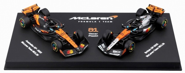 <予約 2026/10月下旬発売予定> BURAGO 1/64 マクラーレン F1チーム MCL39 オーストラリア/イギリスGP No.81 O.ピアストリ　2台セット 