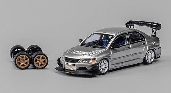 CM-MODEL 1/64 Mitsubishi ランサー エボリューション IX Widebody シルバー